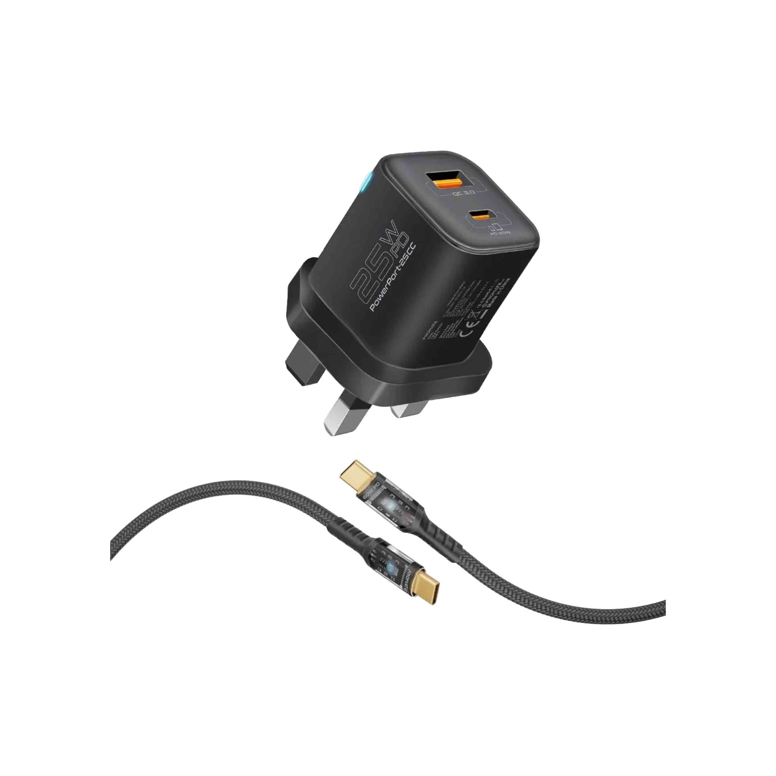 promate Promate powerport-25cc uk black